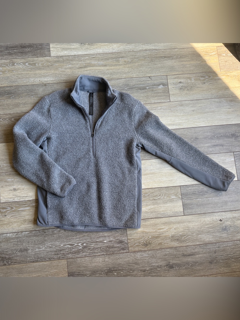 lululemon athletica Men's Gray Zip-Up Fleece Pullover